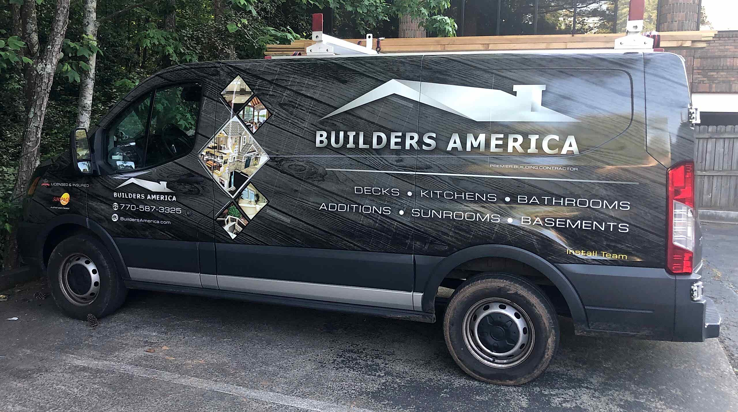 Builders America van wrap in Georgia
