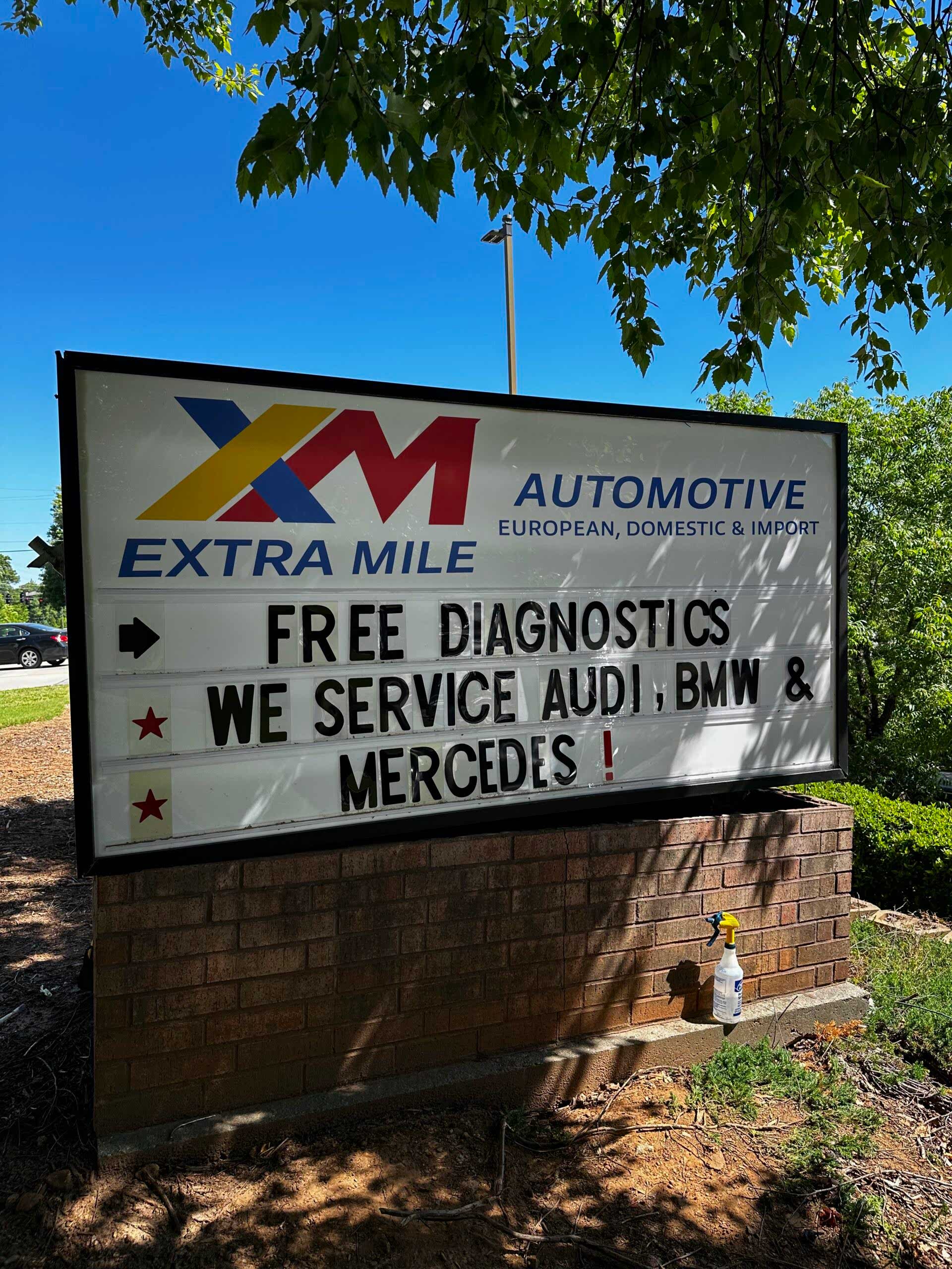 Monument sign for Extra Mile in Milton, GA updated with new logo and branding.